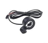 Acelerador eléctrico de pulgar para bicicletas eléctricas y scooters, conector de 3 pines, longitud de cable de 1760 mm, agarre cómodo y rendimiento fiable