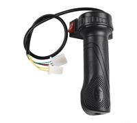 Acelerador eléctrico para bicicletas eléctricas y scooters eléctricos - Construcción ABS, adelante/atrás + control de velocidad alta/media/baja, cable de 400 mm, negro (B)