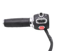 Acelerador giratorio EBike de 12 V-72 V con faro e interruptor de señal de giro 7/8 22 mm Acelerador de manillar para scooter eléctrico bicicleta triciclo negro (derecha sin palanca)