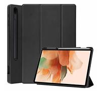 Acelive Funda para Samsung Galaxy Tab S8 Plus 2022 12.4 Pulgadas/Tab S7 FE 2021 / Tab S7 Plus 2020 TPU Carcasa con Portalápices