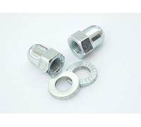 acelo 2 x tuercas de capuchón con arandelas; M10x1 - SW15 x L21,5; compatible con bujes de cambio de cadena Shimano eje completo; cambio de buje Rohloff - rueda trasera