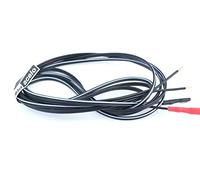 acelo - Juego de 2 o individualmente: - Bicicleta Luz Cable, doble cable, cable - Por ejemplo para bicicleta - En longitudes 210 cm, 100 cm o 60 cm con enchufe plano por un lado, Otro Lado - 2 conductores - Original: acelo, color , tamaño Länge: 210 cm