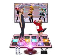 Acelufly Alfombra de Baile Doble, Alfombrilla de Baile para TV, Tapete de Baile Interactivo con múltiples Modos, cumpleaños para niños, Adultos y niñas (Rosa Claro)