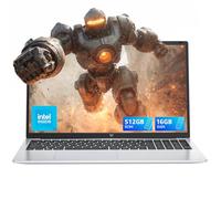 ACEMAGIC Ordenador portatil 17,3 Pulgadas 4 núcleos N-97 (hasta 3.6Ghz) Portatil 16 GB Ram DDR4 512 GB SSD Expansión 2TB,Cámara Oculta 3*USB3.2,BT5.0,HDM,WiFi,Batería 6000Mah,Portátil Plateado