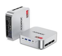 ACEMAGICIAN AM06 Pro Mini PC, AMD Ryzen 5 5625U (6C/12T, up to 4.2Ghz), 16GB DDR4 512GB SSD Windows 11 Pro Mini PC, Mini Computer with WiFi 5, BT 4.2, 4K Triple Display, Type C | Dual Eththernet ernet