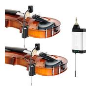 ACEMIC Micrófono Inalámbrico de Cuello de Cisne Dual UHF para Violín, Micrófono con Clip para Instrumento, Sistema de 1 Receptor y 2 Transmisores para Musicales en el Escenario con Violín, Q2/VT-5