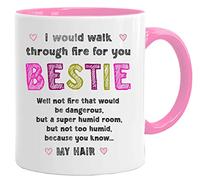 Acen Merchandise Best Friend Taza Bestie - Regalo divertido de Navidad, regalo de celebración, novedad, mango grande, resistente, revestimiento de dinosaurio, apto para lavavajillas y microondas
