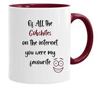 Acen Merchandise Divertida taza de San Valentin y caja de regalo Set de regalo para parejas, marido, esposa, girlfriend novio, regalo de 325 ml, Humor de trabajo