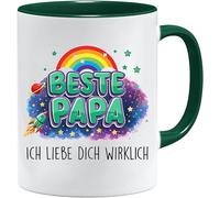 Acen Merchandise Divertida taza para papá | Colorida idea de regalo para padre o hijo | Divertida taza de cumpleaños o día del padre | Taza de café con diseño amoroso | Taza de cerámica de 11 oz