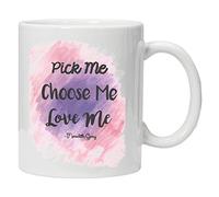 Acen Merchandise Greys anatomía inspirado - pick me Choose Me Love Me - -Divertido Papá Noel Navidad blanco ml té café taza de café