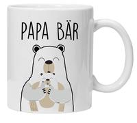 Acen Merchandise Taza con mensaje en alemán Papa Bear, taza de Navidad, regalo divertido, taza de café, día del padre, regalo para el día del padre, cumpleaños, mejor regalo para papá, frase de papá