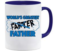 Acen Merchandise World's Greatest Farter (padre) - Taza de café de té blanco de 11 onzas - Perfecta para San Valentín, Pascua, verano, Navidad, cumpleaños, aniversario