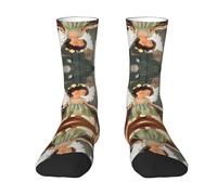 ACEPrints Calcetines Angel Girl Unique Fun - Largo hasta la pantorrilla, múltiples opciones de diseño, un gran regalo para hombres, mujeres y adolescentes, color blanco.