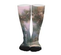 ACEPrints Calcetines de mujer Secret Garden, calcetines casuales hasta la pantorrilla, calcetines cortos y finos, calcetines deportivos de 46 cm.