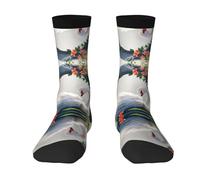 ACEPrints Calcetines Swan Unique Fun - Largo hasta la pantorrilla, múltiples opciones de diseño, un gran regalo para hombres, mujeres y adolescentes, color blanco.