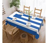 ACEPrints Mantel con Estampado de Bandera Griega, Mantel Cuadrado con Ribete de Encaje, decoración del hogar Adecuado para mesas de Comedor y picnics.