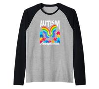 Aceptación del Autismo Conciencia sobre el Autismo Camiseta Manga Raglan