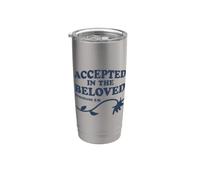 Aceptado en el Amado - Efesios 1:6 - Diseño Cristiano Vaso térmico de acero inoxidable de doble pared