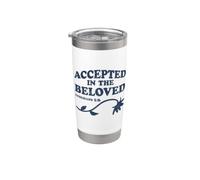 Aceptado en el Amado - Efesios 1:6 - Diseño Cristiano Vaso térmico de acero inoxidable de doble pared