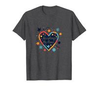 Aceptando mis Defectos: corazón Inspirador de Amor Propio Camiseta, Hombre, Jaspeado Oscuro, 6XL