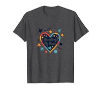 Aceptando mis Defectos: corazón Inspirador de Amor Propio Camiseta, Hombre, Jaspeado Oscuro, S
