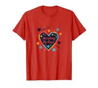 Aceptando mis Defectos: corazón Inspirador de Amor Propio Camiseta, Hombre, Rojo, S