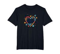 Aceptando mis Defectos: corazón Inspirador de Amor Propio Camiseta, Hombre Tallas Grandes, Negro, 5X Alto