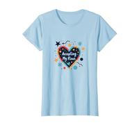 Aceptando mis Defectos: corazón Inspirador de Amor Propio Camiseta, Mujer, Azul Bebé, XXL