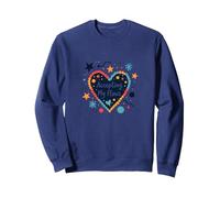 Aceptando mis Defectos: corazón Inspirador de Amor Propio Sudadera, Unisex para Adultos, Azul Marino, L