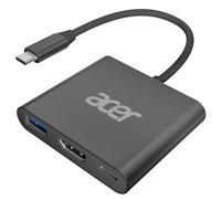 Acer 3-IN-1 USB-C-Hub mit 4K-HDMI-Ausgang, USB-3.0-Anschluss und 100W PD Ladeanschluss, für MacBook Pro/Air, iMac, Switch, DELL XPS, Steam Deck und weitere Typ-C-Geräte