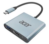 acer Adaptador USB C a HDMI, 3 en 1 4K Adaptador HDMI USB C con PD 100W, Puerto USB 3.0, Compatible con acer Portátil, Surface Pro, MacBook Pro/Air, Galaxybook, iPhone 15/16 Pro MAX