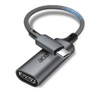 Acer Adaptador USB-C a HDMI (4K@60Hz), Compatible con Thunderbolt 3/4, Aluminio + Nailon, Adaptador de Tipo-C a HDMI para iPhone 15/16/17, MacBook, iPad Pro/Air, iMac, S26, Surface Pro