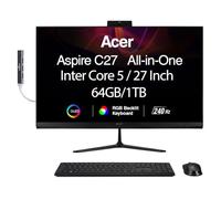 acer Aspire 27 - Escritorio todo en uno, pantalla IPS FHD de 27 pulgadas, AMD Ryzen 7 5825U (Ryzen 7 5000 Series), 32 GB DDR4, 1 TB SSD, Wi-Fi 6E, cámara web, Bluetooth 5.3, Windows 11 Home, con