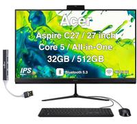 Acer Aspire C27 All-in-One Desktop, 68.6 cm IPS FHD, Intel Core 5 120U
