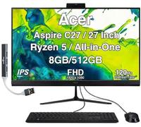 Acer Aspire C27 All-in-One Desktop, 68.6 cm IPS FHD, Intel Core 5 120U