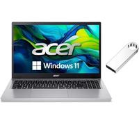 acer Aspire Go 15.6 FHD IPS Slim Laptop | Intel Core i3-N305 | Gráficos Intel UHD | Wi-Fi 6 | Plata | 8 GB RAM DDR5 | SSD de 128 GB | Windows 11 S | Paquete con unidad flash USB de 64 GB
