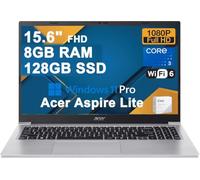 Acer Aspire Lite Business Laptop 39.6 cm FHD ComfyView Intel 8-core Core 3 N350 8GB RAM 128GB SSD Type-c Batería de larga duración Win11Pro ICP Hub