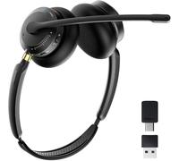 acer Auriculares con micrófono para el trabajo, conexión estable, auriculares de computadora con micrófono para oficina y centro de llamadas (negro y verde)