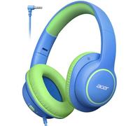 Acer Auriculares para niños con cable para la escuela, diseño sobre la oreja, límite de volumen seguro de 85/94 dB, conector de 3.5 mm, auriculares plegables para niños y niñas, aula, reproductor Yoto