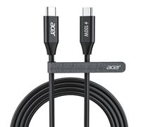 Acer Cable USB C 100W Carga Rapida, PD 3.1 Cable Carga de Nailon y Aluminio, Cable de Carga USB-C para Portátiles, iPhone16 Pro Max, MacBook/iPad Air/Pro, Surface, Galaxy S24 S25, Dell XPS - 1 Metro