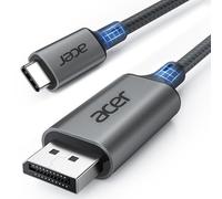 acer Cable USB C a DisplayPort 4K@60Hz, Thunderbolt 3/4 DisplayPort Cable, Carcasa de Aluminio, Compatible con iPhone 15/16 Pro Max, iPad Pro, MacBook Air/Pro, iMac, Surface, Dell XPS, 1 Metros