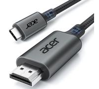 acer Cable USB C a HDMI 4K@60Hz, Thunderbolt 3/4 Cable de Tipo C a HDMI 2.0, Compatible con iPhone 16 Pro Max, MacBook Air/Pro, Surface Pro, Galaxy S25 Ultra - 2 Metros