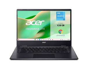 Acer Chromebook 314 CBOA314, Ordenador Portátil 14" FullHD (Intel Celeron N4500, 8GB RAM, 128GB SSD, UHD Graphics, ChromeOS) Negro + 3 Meses de Google AI Pro con Gemini Pro y 5TB de Almacenamiento