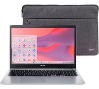 Acer Chromebook 315 15.6" HD Laptop, Intel Celeron N4020, 4 GB de RAM, 64 GB eMMC, Chrome OS + funda protectora, color plateado