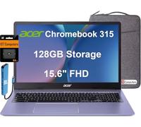 acer Chromebook 315 (15.6 pulgadas FHD, Intel Celeron N4500, 4 GB de RAM, 128 GB de almacenamiento (64 GB eMMC + tarjeta SD de 64 GB) portátil doméstico y estudiante, batería de 10 horas de duración,