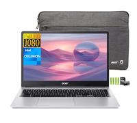 Acer Chromebook 315 15.6 pulgadas FHD portátil para hogar y estudiantes, procesador Intel Celeron N4500, 4 GB RAM 128 GB de almacenamiento (64 GB eMMC+tarjeta SD 64 GB), teclado numérico, Wi-Fi 6,