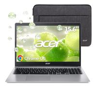 acer Chromebook 315-15.6 pulgadas HD Student Laptop, Intel Celeron N4000, 4GB LPDDR4-128GB eMMC, USB-C, USB-A, Bluetooth, Wi-Fi, cámara web HD, batería larga, sistema operativo cromado, plata pura