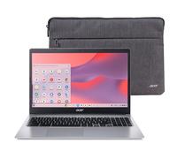 acer Chromebook 315 CB315-3H-C19A Laptop Intel Celeron N4000 15.6 HD (1366 x 768) visualización | 4GB LPDDR4 | 64GB eMMC | Intel Wireless 802.11ac Gigabit Wi-Fi | Cromado OS | Funda | Plata Pura