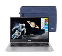 acer Chromebook 315 Laptop FHD IPS de 15.6 pulgadas, CPU Intel de 2 núcleos, 4 GB de RAM, 64 GB eMMC, Chrome OS, Wi-Fi 6, funda protectora, ligera, seguridad integrada, batería para todo el día para