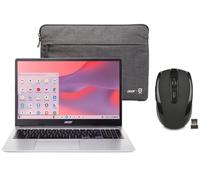 acer Chromebook 315 Laptop HD de 15.6 pulgadas | Intel Pentium N6000 1.1 GHz | Gráficos Intel UHD | Cámara web de 720p | Funda | Plata | 4 GB de RAM | SSD de 128 GB | Chrome OS | Paquete con mouse